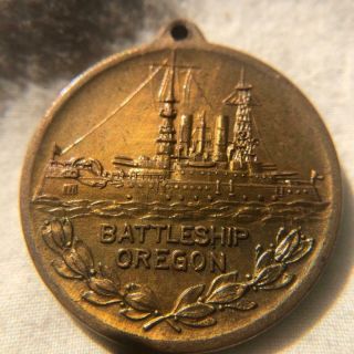 Vintage Battleship Oregon Medallion (45d)