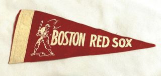Vintage Boston Red Sox Felt Baseball Pennant 8 1/2 " X 3 1/2 "