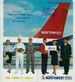 Northwest Orient Airlines Welcome Aboard Fan/jet Airline 320c Brochure 1964