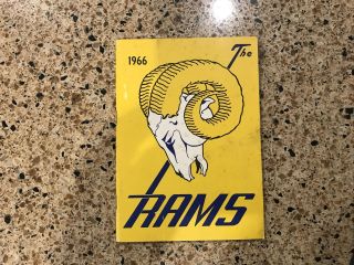 1966 Los Angeles Rams Nfl Football Media Guide Vintage