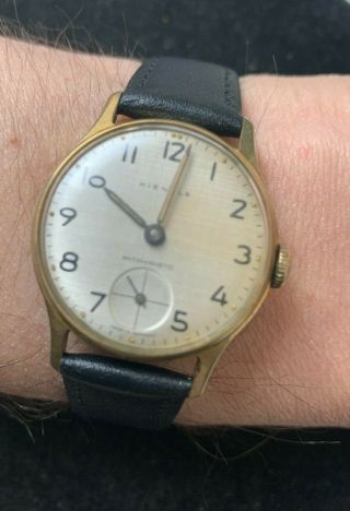 Vintage Kienzle Mid Sized Wrist Watch Linen Style Dial & Sub Seconds Dial C1950s