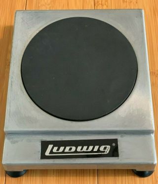 Vintage 4050 Ludwig Metal Drum Practice Pad W/suction Feet,  Die Cast Aluminum