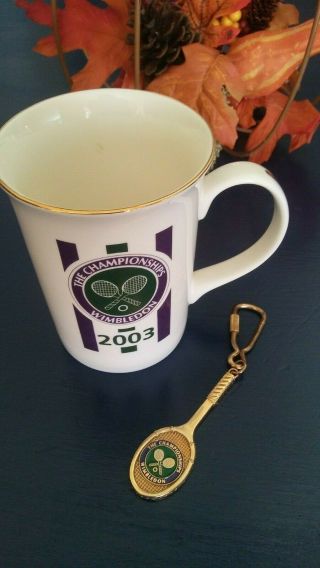 2003 Hard To Find Official Wimbledon Tennis Championship Cup And Bonus Key Chain