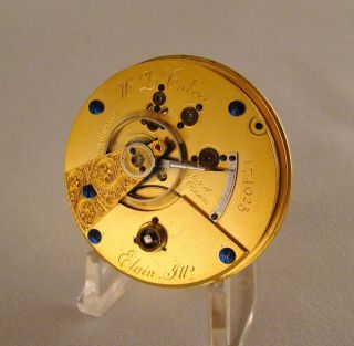 150 Years Old Running Movement Elgin " H.  Z.  Culver " 15j Either 18s Pocket Watch