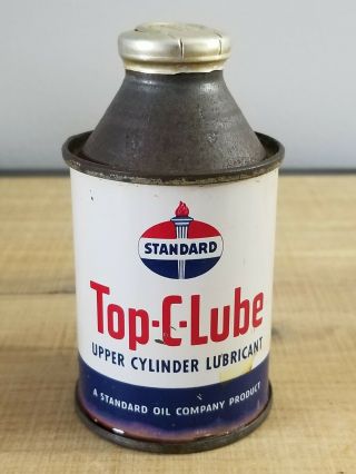 Vintage Standard Oil Co.  Top - C - Lube Upper Cylinder Lubricant,  4 Fl.  Oz,  Full