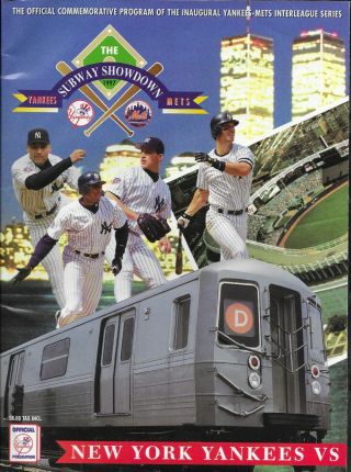 First Subway Series Game N Y Mets York Yankees Full Ticket & Program