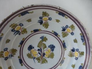 Ancien Plat creux en faience NORD France.  Céramique.  35 cm.  Antique ceramic dish 3