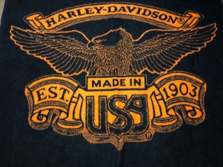 Biederlack Harley Davidson Eagle Throw Fleece Blanket 55” x 44” Made In The USA 2