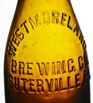 vintage pa beer bottles,  breweriana,  Westmoreland Brewing Co. ,  Suterville,  PA 2