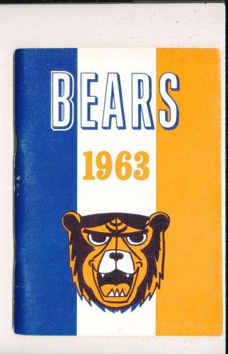 1963 Chicago Bears Press Media Guide Em