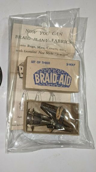 Vintage Braid - Aid Co Set Of 3 Cones With Instructions