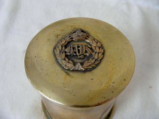 Wwi Trench Art Brass Tea Caddy Shell Case 1915