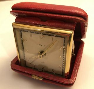 1960s Bradley Alarm Travel Clock Vintage Wind Up