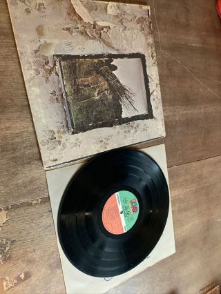 Led Zeppelin Iv 4 Lp Vinyl Record Album Zoso Vintage 1971 Sd - 7208