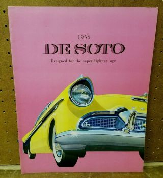 Vintage 1956 Desoto Dealership Sales Brochure - Fireflite & Firedome