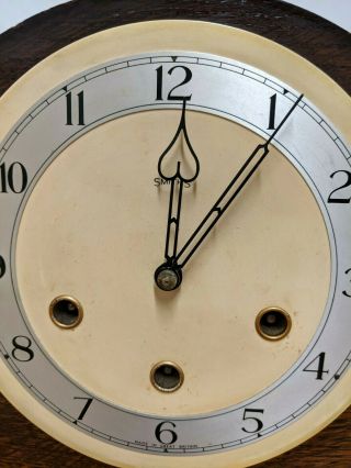 Smiths Enfield Westminster Chiming Mantle Clock 1950 ' s Art Deco - SEE VIDEO 3