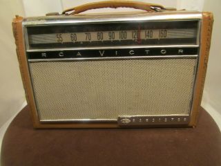Vintage Rca Victor Globe Trotter All Transistor Portable Radio Am 1950 