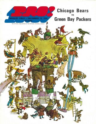 1970 12/13 Football Program Green Bay Packers V Chicago Bears Vg