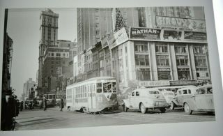 Orig 1946 Tars Trolley W.  42nd St Times Square York City Nyc Photo Negative