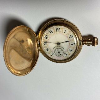 Antique 1892 American Waltham Pocket Watch Enamel Dial 6s 11j Grade L Model 1890 2
