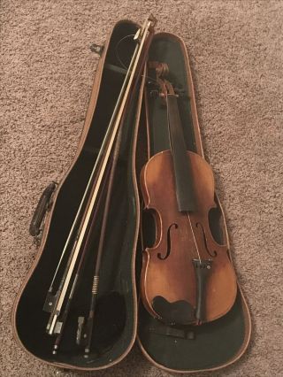 Old Antique Violin - With Case And
