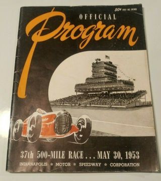 Official 1953 Indy 500 Racing Programs Bill Vukovich Indy 500 Race Winner