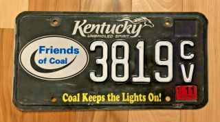 Kentucky Friends Of Coal License Plate