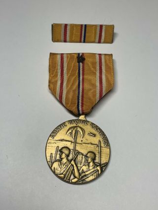 Vtg Wwii World War Ii Us Navy Asiatic Pacific Theatre Campaign Medal Ribbon Bar