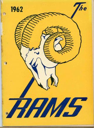 1962 Los Angeles Rams Nfl Media Guide - - 