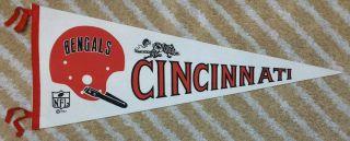 Cincinnati Bengals Full Size Single 1 Bar Nfl Football Pennant 1967