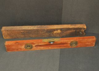 Antique Vintage Stanley 30 Adjustable Level Wood & Brass Tool Patent 1906