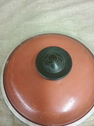 Vintage Red/Burnt Orange Club Sauce Pan Lid (6.  75) 2