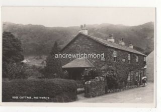 Rose Cottage Rosthwaite Cumbria Post Office Vintage Rp Postcard Mayson 071c