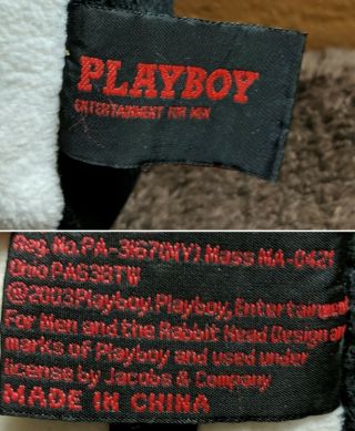 Rare 2003 Playboy Pillow Bunny Head White & Black 3