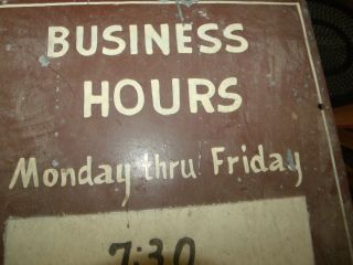 TIN SIGN business shop hours vintage metal wall door plaque poster 2
