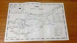 Vintage Sheet Map Of Cyprus By Department Of Lands & Surveys