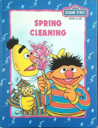Vintage 1992 Ctw Sesame Street Book Club,  Spring Cleaning Ft.  Bert And Ernie