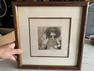 Charles Bragg Hand Signed And Numbered Etching & Certificate Aclu Rare