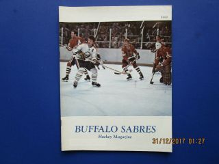 Vintage 1971 - 72 Buffalos Sabres Program Vs Chicago Black Hawks - - 68 Pgs