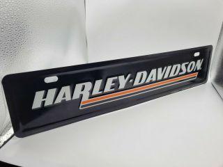 Harley Davidson Motorcycle Tin Sign Mancave Black Orange