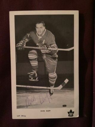 Dick Duff Maple Leafs Signed 1960 