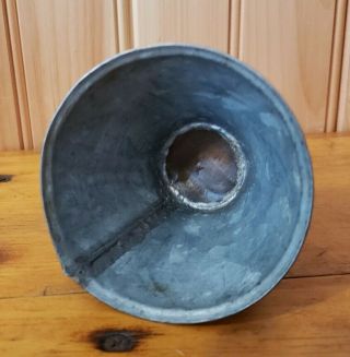 Vintage Galvanized Metal Funnel with Filter 3 ¾ 