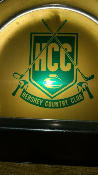 Vintage Hershey Country Club Green Logo Golf Putting Cup Ashtray Silver Metal 2