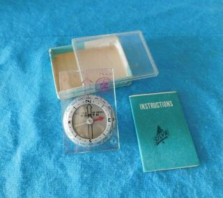 Vintage Official Boy Scout Silva Pathfinder Compass 1051 Box Instructions Sweden