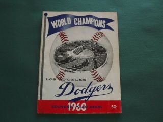1960 Los Angeles Dodgers World Champions Souvenir Year Book