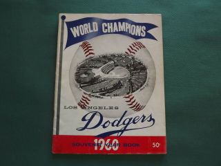 1960 Los Angeles Dodgers World Champions Souvenir Year Book 2