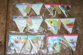 Vintage Style Bunting - Made Of Old Vintage Books X 5 Packets