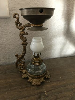 Antique Vapo Cresolene Oil Lamp Cure All Medical Device Miniature Complete