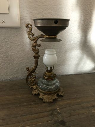 Antique Vapo Cresolene Oil Lamp Cure All Medical Device Miniature Complete 2
