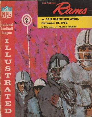 Rams - Niners Program,  Nov.  18,  1962,  Los Angeles Coliseum